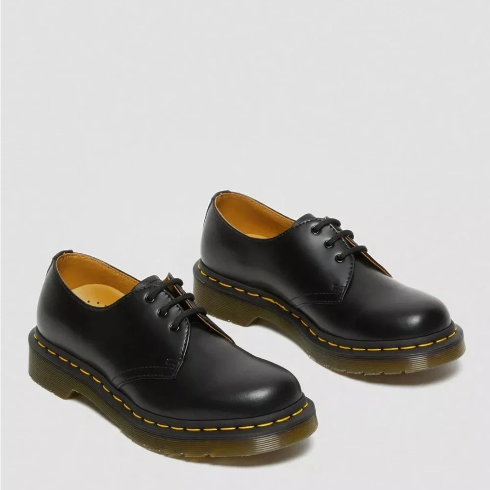 NWT 1461 WOMEN'S SMOOTH LEATHER OXFORD SHOES black smooth letter